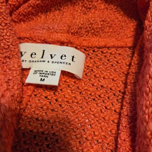 VELVET By Graham & Spencer Dallas cardigan hibiscus pink Resort Wear Office LG - Picture 5 of 8